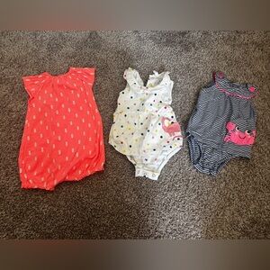 18 mint girls romper bundle